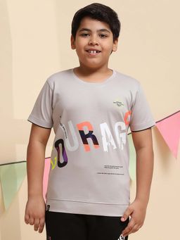 Monte Carlo - Boys Typography Round Neck Blended T-Shirt