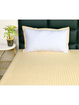 Saral Home - Reka Cotton Stripe Single Bedsheet with Pillow Cover