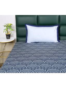 Saral Home - Darpa Cotton Geomet Single Bedsheet with Pillow Cover