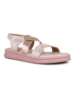 Inc.5 - Womens Rose Gold Casual Striped Open Toe Sandals