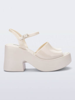 Melissa - Women Lina Block Ivory Sandal Heels