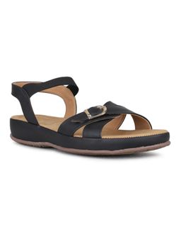 Inc.5 - Womens Black Casual Solid Open Toe Flat Sandals