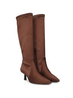 Saint G - Womens Brown Leather Long Casual Boots