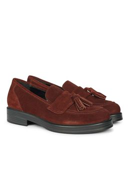 Saint G - Womens Bordo Leather Tassel Moccasins