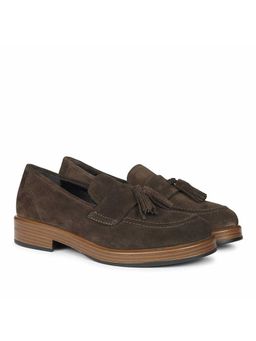 Saint G - Womens Brown Leather Tassel Moccasins