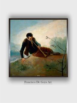The Art House - Shepherd Playing Framed Wall Art
