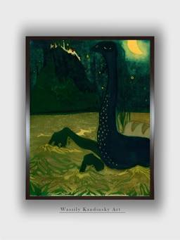 The Art House - Moonlit Night Framed Wall Art