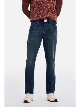 Snitch - Ink Blue Denim Slim Casual Jeans for Men