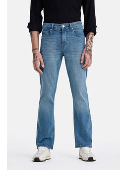 Snitch - Light Blue Washed Straight Casual Jeans for Men