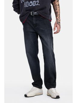 Snitch - Black Washed Relaxed Casual Jeans for Men