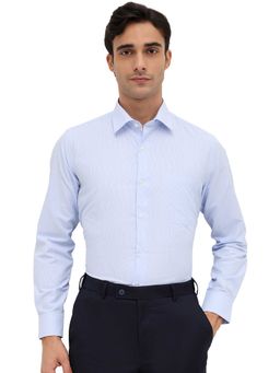 Park Avenue - Medium Blue Modern Slim Fit Shirt