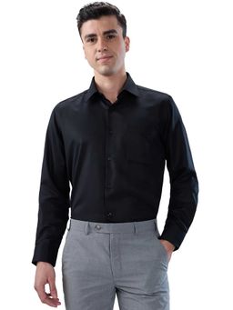 Park Avenue - Slim Fit Textured Black Shirt
