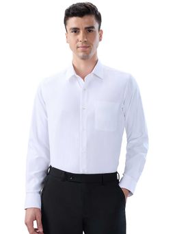 Park Avenue - Slim Fit Textured White Shirt