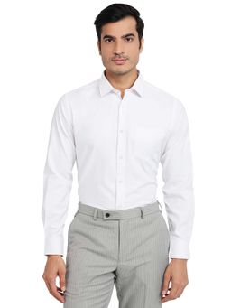 Park Avenue - Regular Fit Textured White Shirt