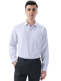 Park Avenue - Regular Fit Checkered Light Grey Shirt