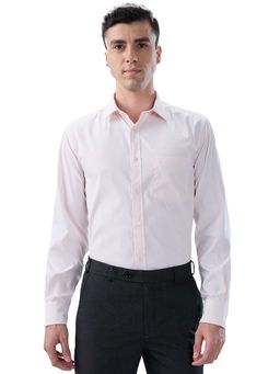 Park Avenue - Regular Fit Checkered Light Orange Shirt