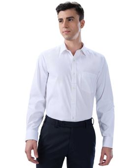 Park Avenue - Regular Fit Textured White Shirt