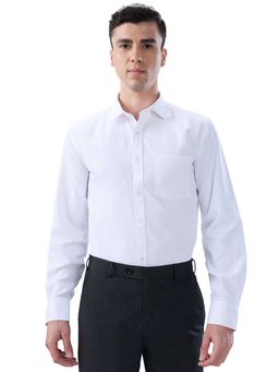 Park Avenue - Regular Fit Textured White Shirt