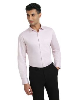 Park Avenue - Regular Fit Textured Medium Pink Shirt