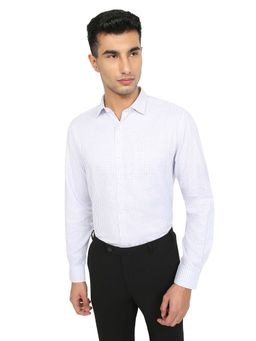 Park Avenue - Regular Fit Checkered Medium Purple Shirt