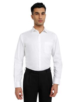 Park Avenue - Regular Fit Textured White Shirt
