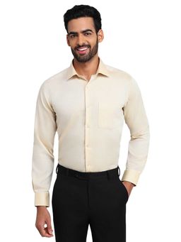 Park Avenue - Regular Fit Textured Medium Beige Shirt
