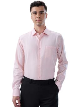 Park Avenue - Regular Fit Textured Medium Pink Shirt
