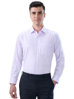 Park Avenue - Regular Fit Textured Medium Purple Shirt