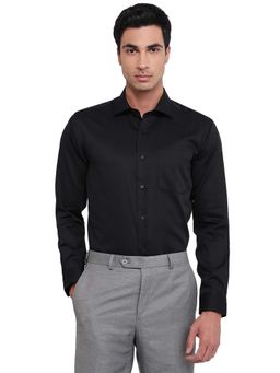 Park Avenue - Regular Fit Solid Black Shirt