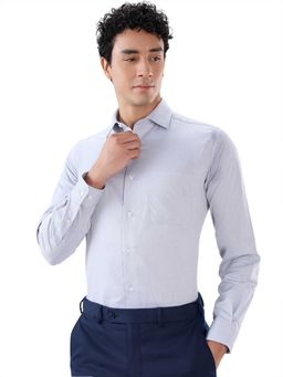 Park Avenue - Regular Fit Textured Medium Grey Shirt