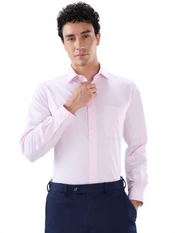 Park Avenue - Regular Fit Textured Pink Shirt