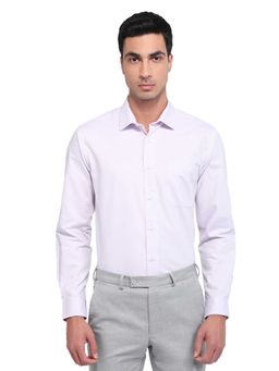 Park Avenue - Regular Fit Textured Purple Shirt