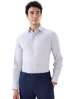 Park Avenue - Regular Fit Textured Medium Grey Shirt