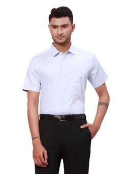 Park Avenue - Regular Fit Textured Light Blue Shirt