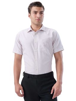 Park Avenue - Regular Fit Checkered Brown Shirt