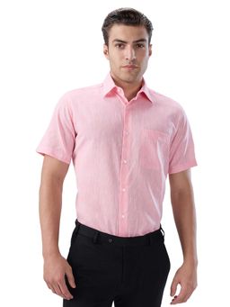Park Avenue - Regular Fit Solid Medium Red Shirt