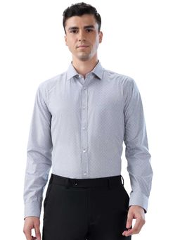 Park Avenue - Slim Fit Printed Medium Grey Shirt