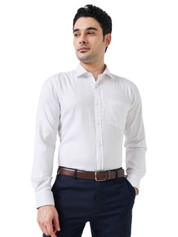 Park Avenue - Slim Fit Textured White Shirt