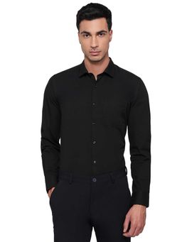 Park Avenue - Slim Fit Solid Black Shirt