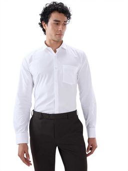 Park Avenue - Slim Fit Textured White Shirt