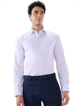 Park Avenue - Slim Fit Textured Purple Shirt