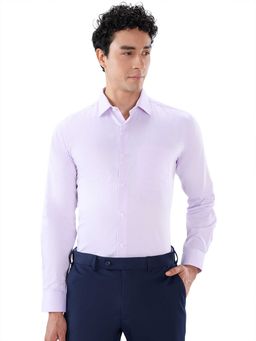Park Avenue - Slim Fit Textured Purple Shirt