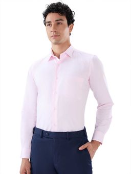 Park Avenue - Slim Fit Textured Pink Shirt
