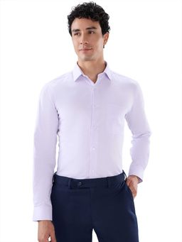 Park Avenue - Slim Fit Textured Purple Shirt