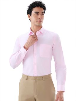 Park Avenue - Slim Fit Textured Pink Shirt