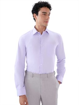 Park Avenue - Slim Fit Textured Purple Shirt
