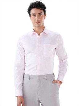 Park Avenue - Slim Fit Printed Light Red Shirt