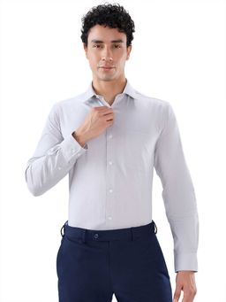 Park Avenue - Slim Fit Textured Medium Grey Shirt