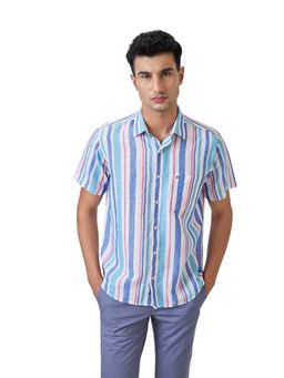 Raymond - Regular Fit Striped Medium Multi-Color Shirt