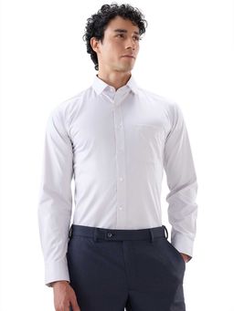 Raymond - Slim Fit Solid White Shirt